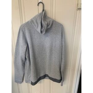 Nike Dri-FIT Womens Funnel Neck Hoodie Gray Heather Athletic Pullover Sweatshirt